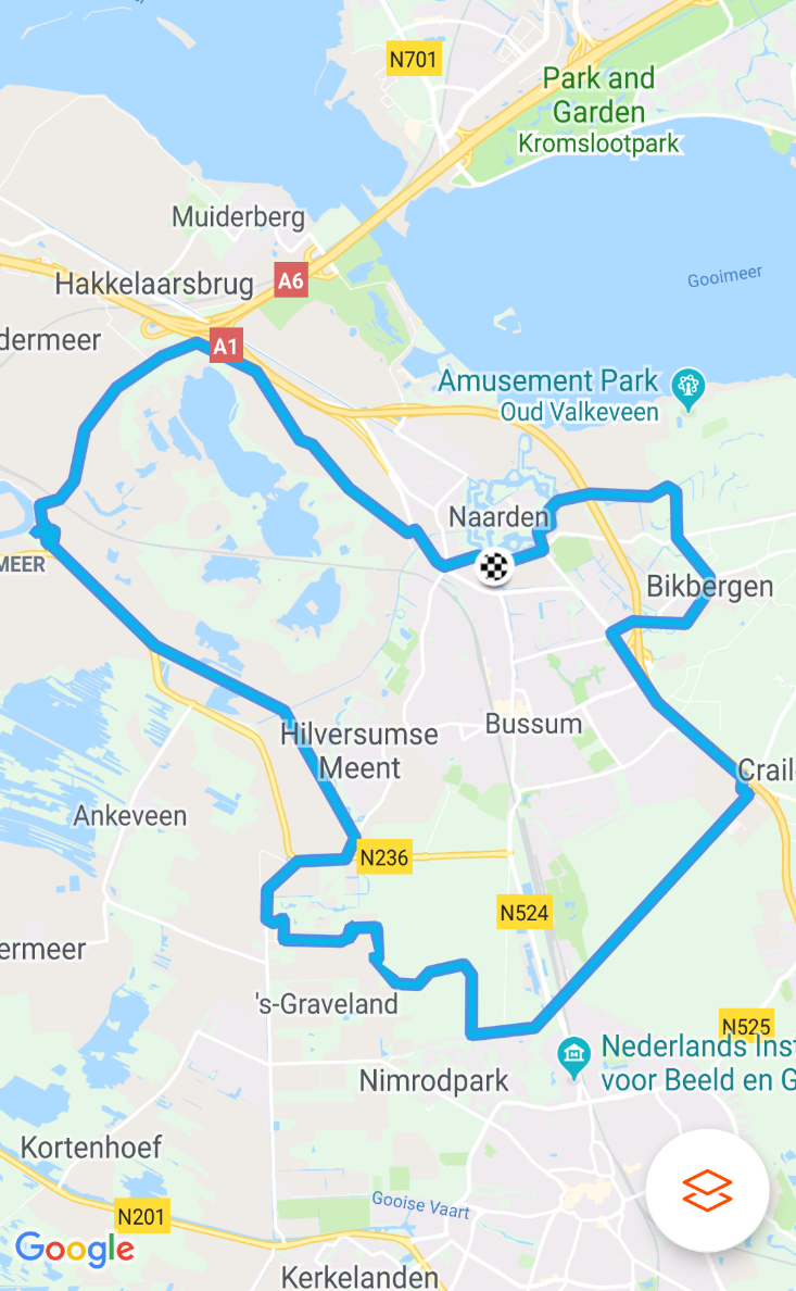 My Naarden outskirts cycle route